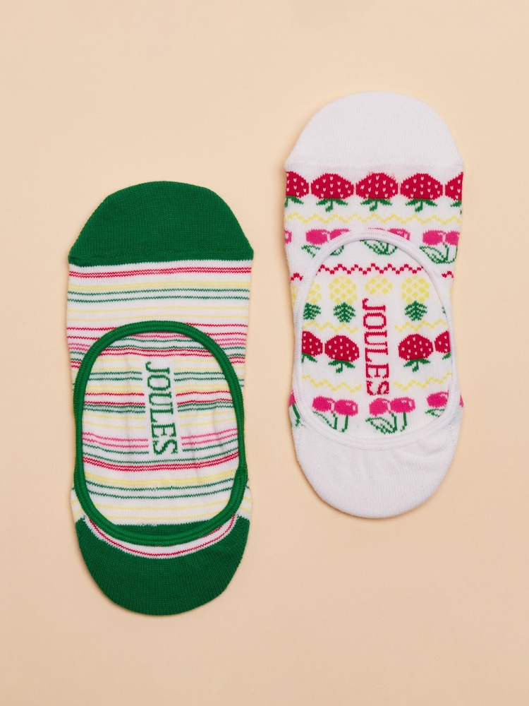Suelo blanco - Joules Bessie Pack of Two Invisible Socks - Imagen 1 de 3 Suelo blanco - Joules Bessie Pack of Two Invisible Socks - Imagen 1 de 3