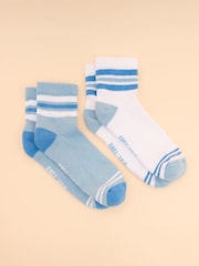 Joules Women's Volley Blue Pack of Two Tennis Socks - Image 1 of 3