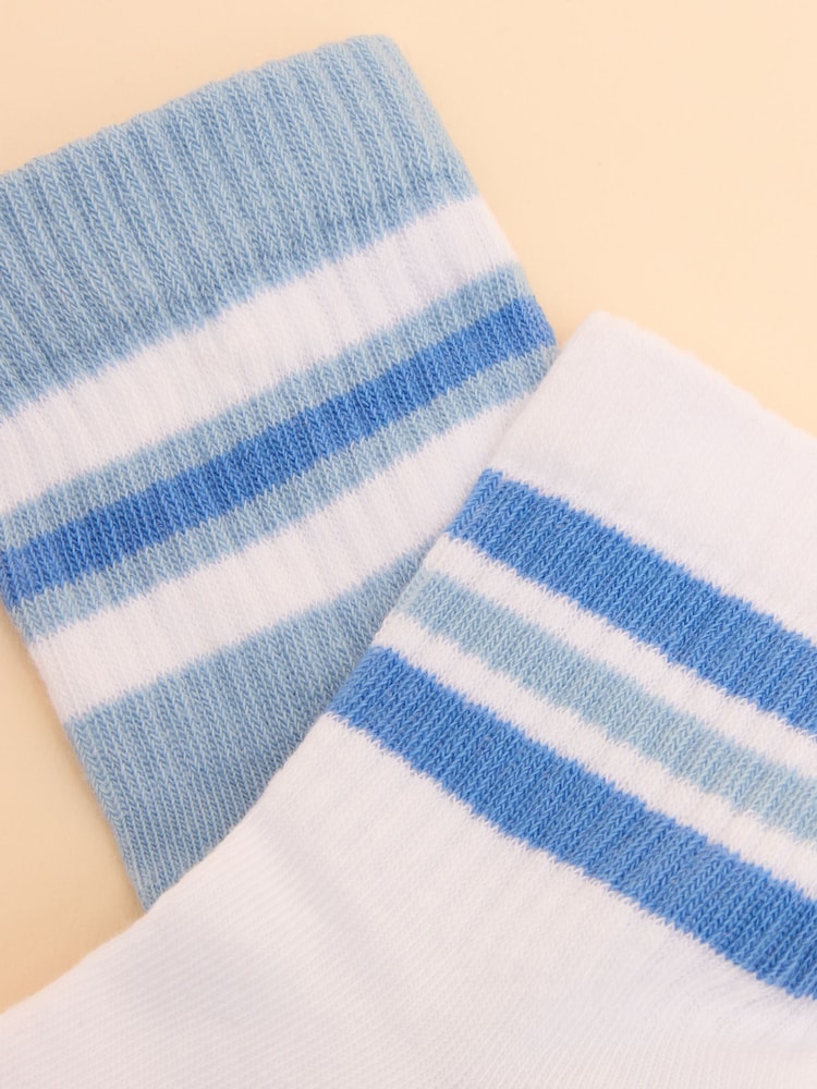 Joules Women's Volley Blue Pack of Two Tennis Socks - Image 3 of 3