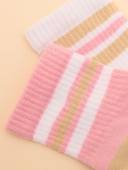 Joules Women's Volley Pink Pack of Two Tennis Socks - Image 3 of 3