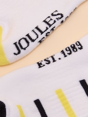Joules Women's Volley Cream / Yellow Pack of Two Tennis Socks - Image 3 of 3