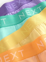 Bright Yellow/Green/Orange/Purple Cotton Rich Boxers  4 Pack - Image 7 of 7