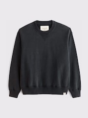 Abercrombie & Fitch Black Essential Crew Jersey Sweatshirt - Image 1 of 1