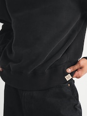 黑色 - Abercrombie & Fitch 基础款 圆领 针织运动衫 - 7的图像6｝
