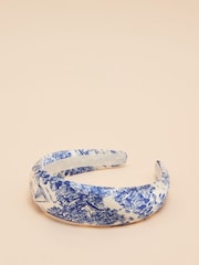 Joules Carissa Blue & White Printed Headband - Image 4 of 6