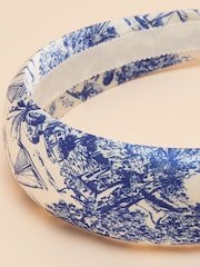 Joules Carissa Blue & White Printed Headband - Image 5 of 6