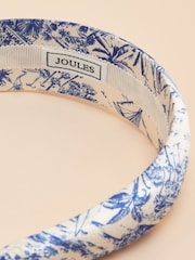 Joules Carissa Blue & White Printed Headband - Image 6 of 6