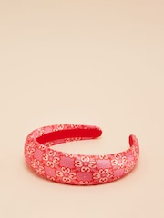 Joules Carissa Pink/Orange Printed Headband - Image 4 of 6