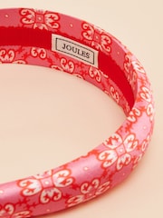 Joules Carissa Pink/Orange Printed Headband - Image 6 of 6