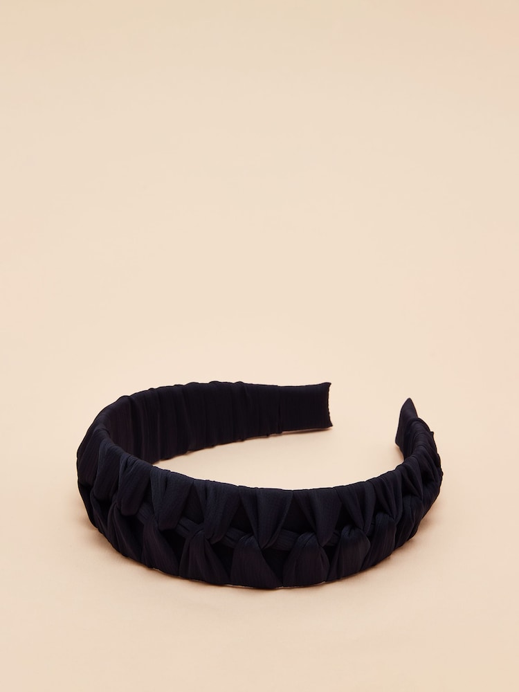Joules Patsy Navy Blue Knot Headband - Image 4 of 6