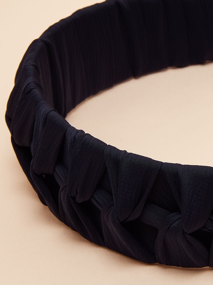 Joules Patsy Navy Blue Knot Headband - Image 5 of 6
