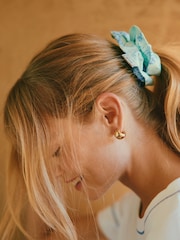 Joules Annika Green/Pink Pack of Two Scrunchies - Image 1 of 4