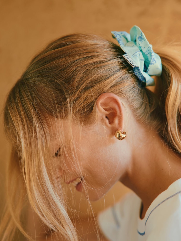 Joules Annika Green/Pink Pack of Two Scrunchies - Image 1 of 4
