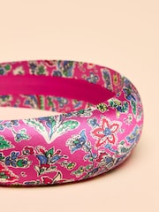 Joules Carissa Pink/Blue Printed Headband - Image 6 of 6