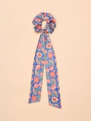 Joules Elissia Blue/Pink Scarf Scrunchie - Image 1 of 3