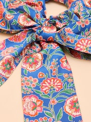 Joules Elissia Blue/Pink Scarf Scrunchie - Image 3 of 3