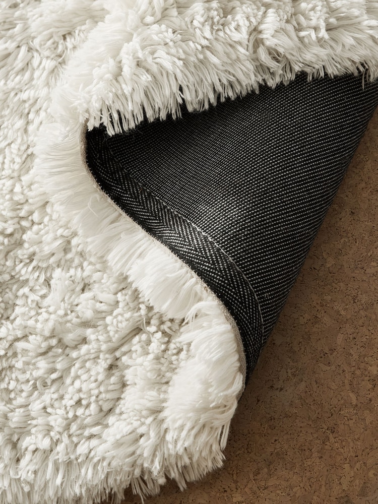 MADE.COM White Rectangular Dala Shaggy Berber Wool Rug - Image 5 of 5 MADE.COM White Rectangular Dala Shaggy Berber Wool Rug - Image 5 of 5