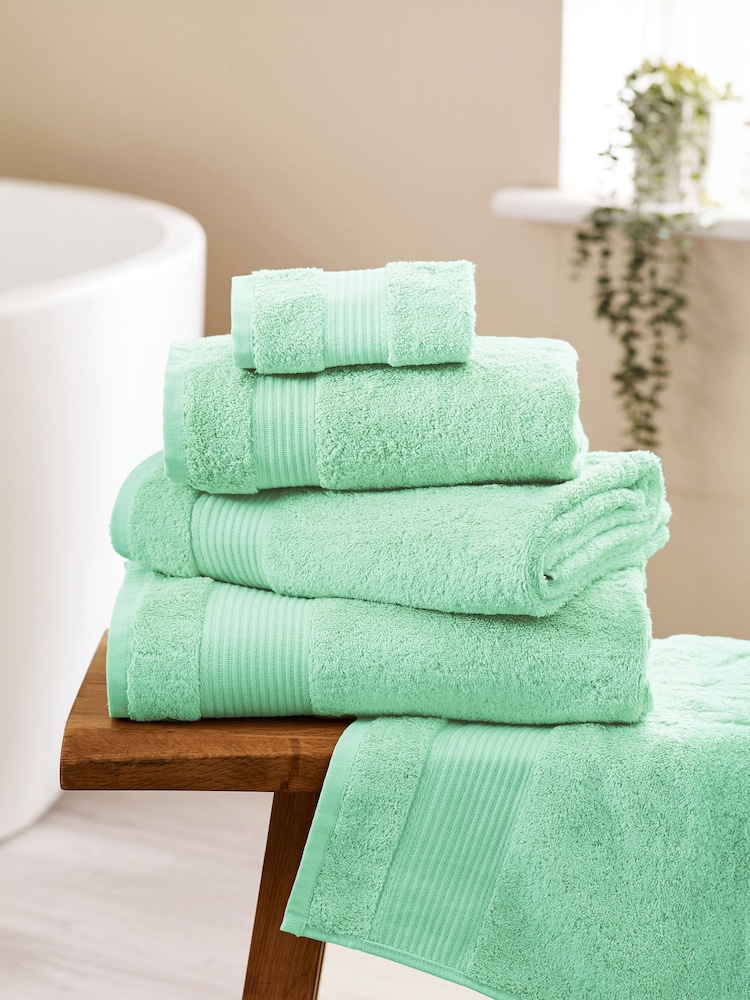 Peppermint Green Egyptian Cotton Towel - Image 1 of 6