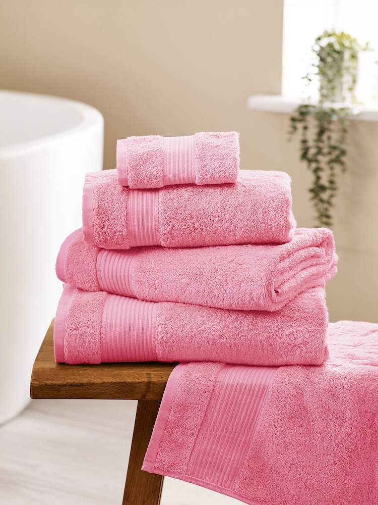 Pink Egyptian Cotton Towel - Image 1 of 6