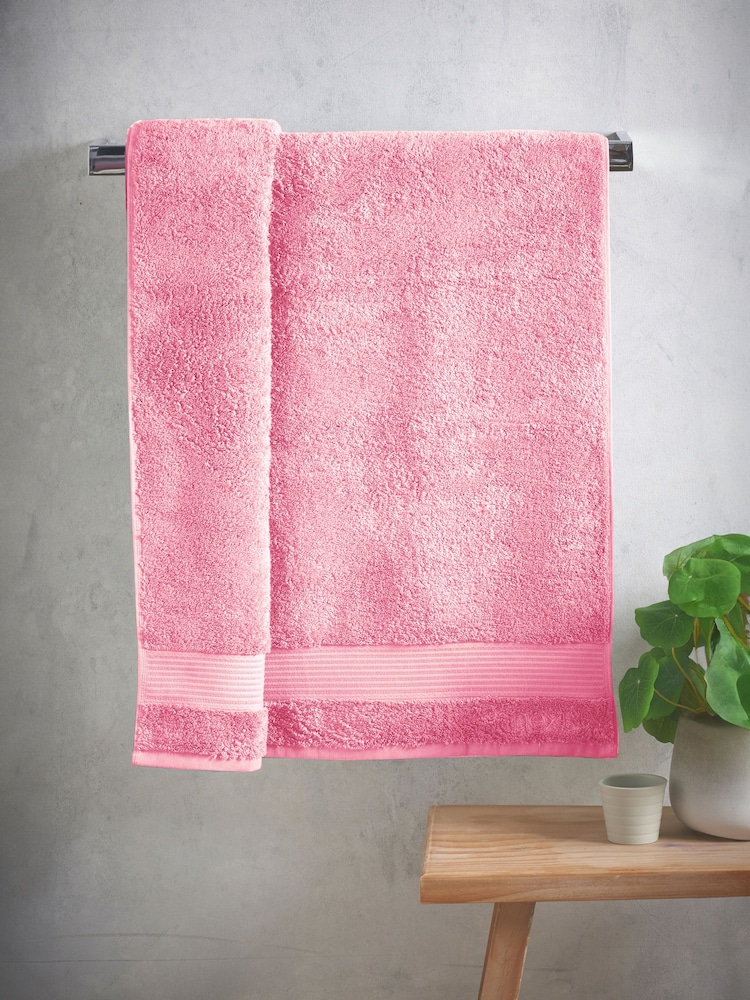 Pink Egyptian Cotton Towel - Image 2 of 6