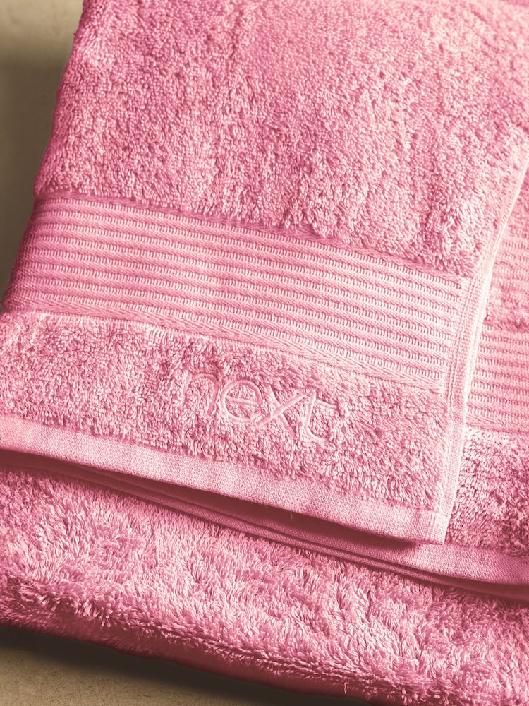Pink Egyptian Cotton Towel - Image 3 of 6