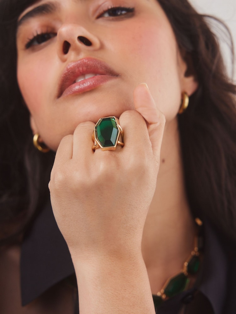 Zielony - Chunky Statement Ring Made With Recycled Zinc - Image 3 of 4