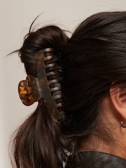 Tortoiseshell Brown Matte Claw Hair Clip - Image 2 of 3