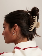 Cream Matte Claw Hair Clip - Image 1 of 2