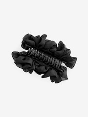 Black Flower Ruffle Hair Clip - Image 1 of 3