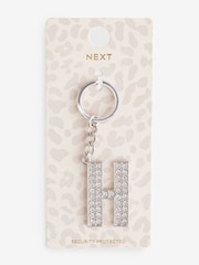 Silver Tone Sparkle Initial Keyring - Image 4 of 10