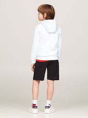 Tommy Hilfiger White Essential Logo Embroidery Hoodie - Image 4 of 10