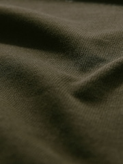 Khaki Green Relaxed Fit Supersoft Heavyweight Pocket 100% Cotton T-Shirt - Image 6 of 7