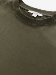 Khaki Green Relaxed Fit Supersoft Heavyweight Pocket 100% Cotton T-Shirt - Image 7 of 7