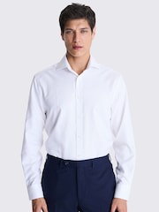 MOSS White Dobby 100% Cotton Shirt - Image 1 of 4