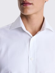 MOSS White Dobby 100% Cotton Shirt - Image 2 of 4