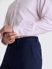 MOSS Light Pink Tailored Dobby Stretch Shirt - Image 3 of 3