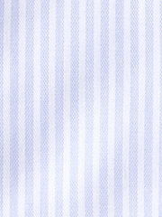 MOSS Light Blue Tailored Fit Stripe Twill Non Iron 100% Cotton Shirt - Image 5 of 5