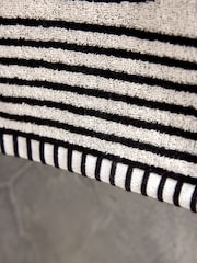Black/White Geo Swirl 100% Cotton Towels - Image 4 of 5