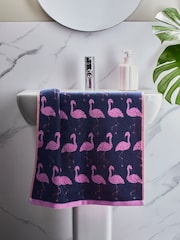 Blue Flamingo 100% Cotton Towel - Image 2 of 4