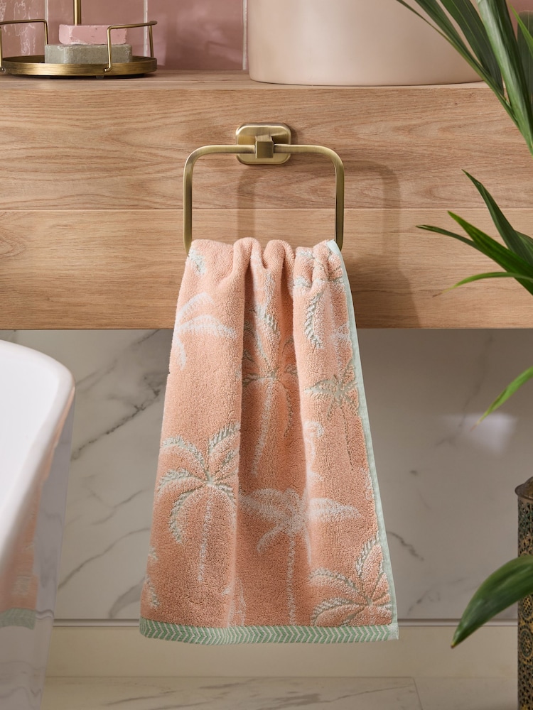 Orange Palm Tree 100% Cotton Towel - Image 2 of 8