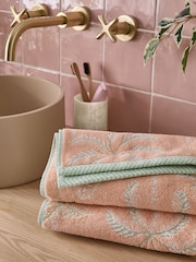 Orange Palm Tree 100% Cotton Towel - Image 3 of 8