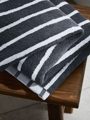 Blue Stripe Egyptian Cotton Towel - Image 2 of 7