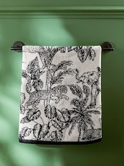 Monochrome Safari 100% Cotton Towel - Image 2 of 4