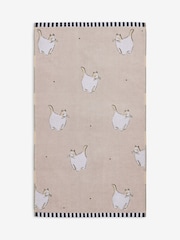Natural Chester Cat 100% Cotton Towel - Image 3 of 4