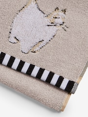 Natural Chester Cat 100% Cotton Towel - Image 4 of 4