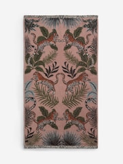 Pink Tiger Palm Print 100% Cotton Towel - Image 4 of 5