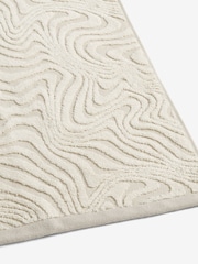 White Swirl 100% Cotton Hand Towel - Image 6 of 6