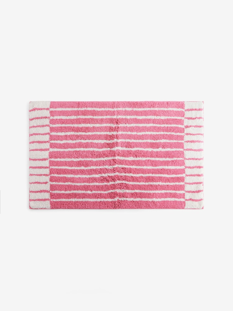 Tapete de banho de algodão Stripe 100% - Imagem 3 de 3