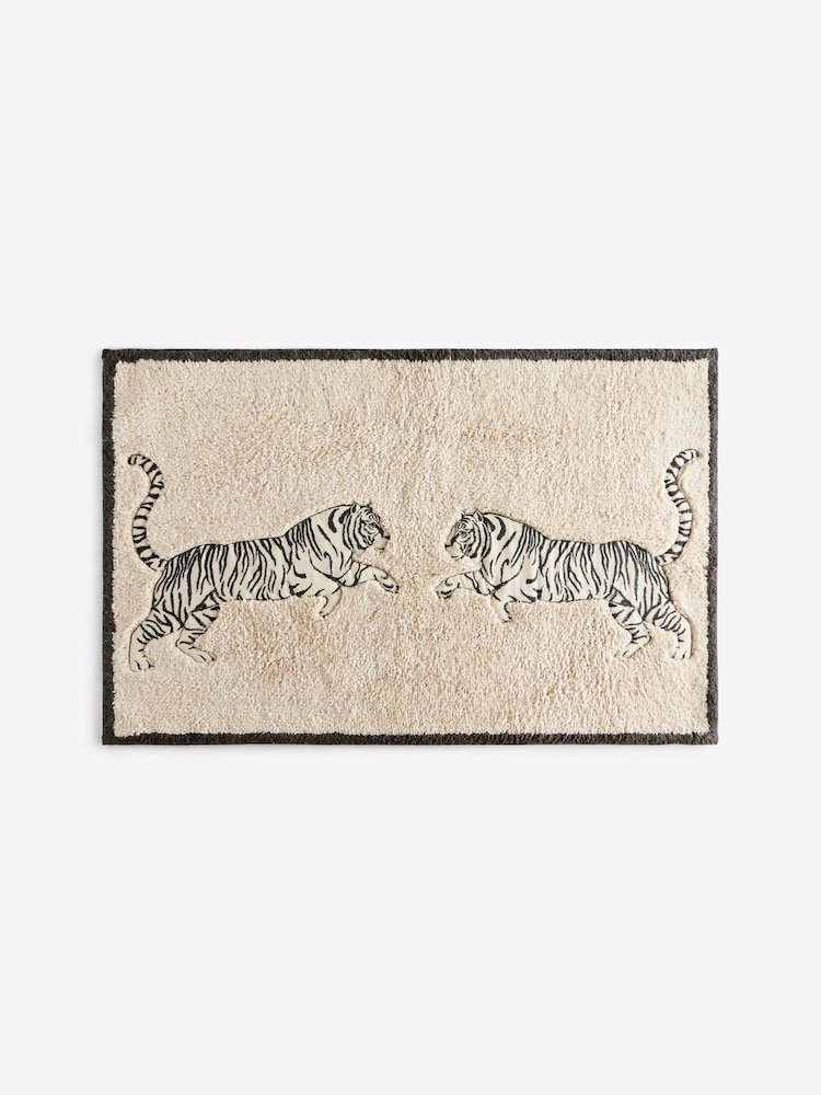 Monochrome Safari Bath Mat 100% Cotton - Image 3 of 3