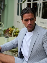 Harry Brown Deakin Cotton Linen Seersucker Regular Fit Blazer - Image 4 of 10